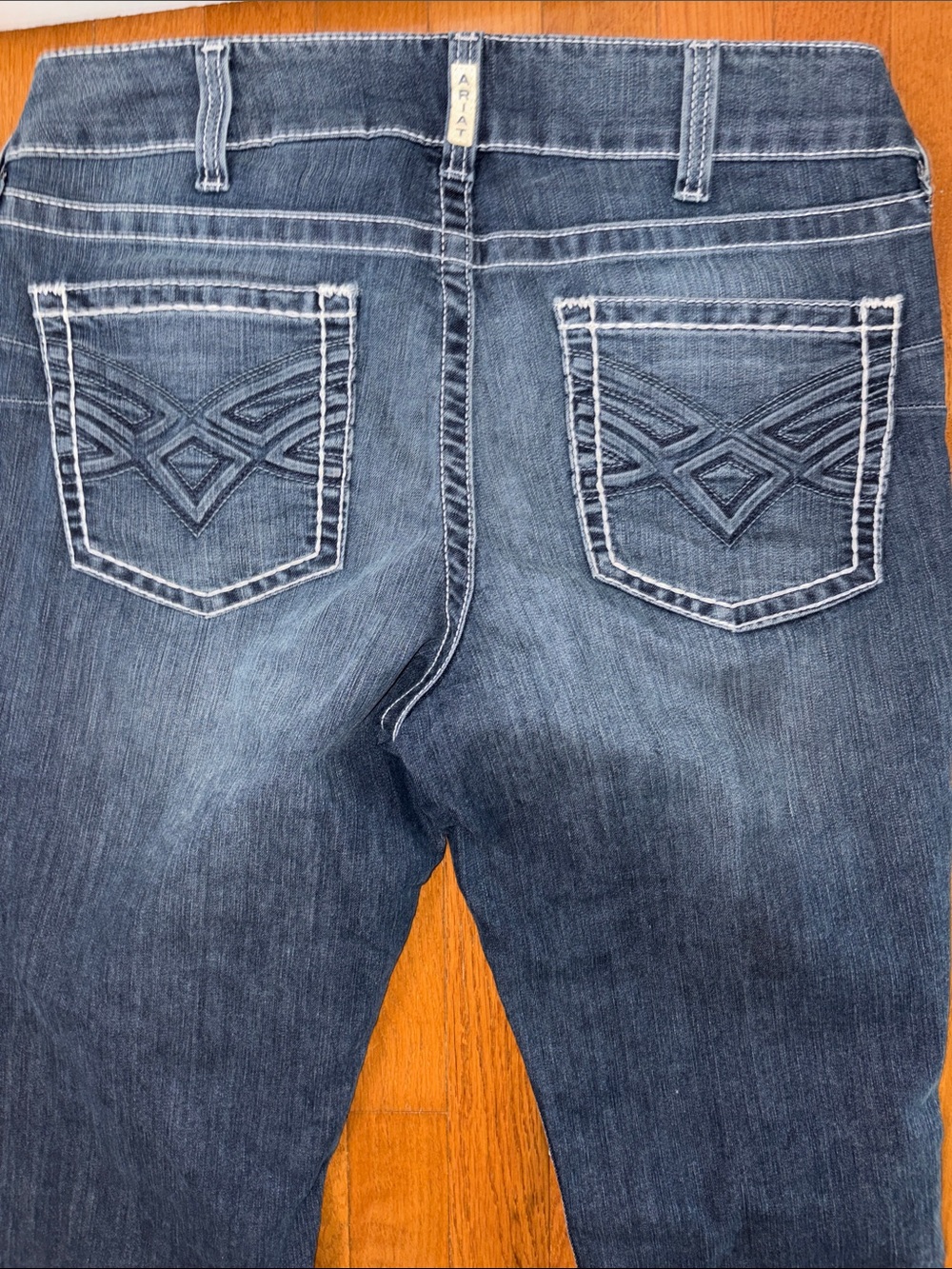 Ariat R.E.A.L. Denim Jeans Women’s 33L Bootcut Mid Rise Dark Wash Western - Picture 8 of 9